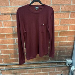 Todd Snyder Men's Maroon Crewneck Sweater
